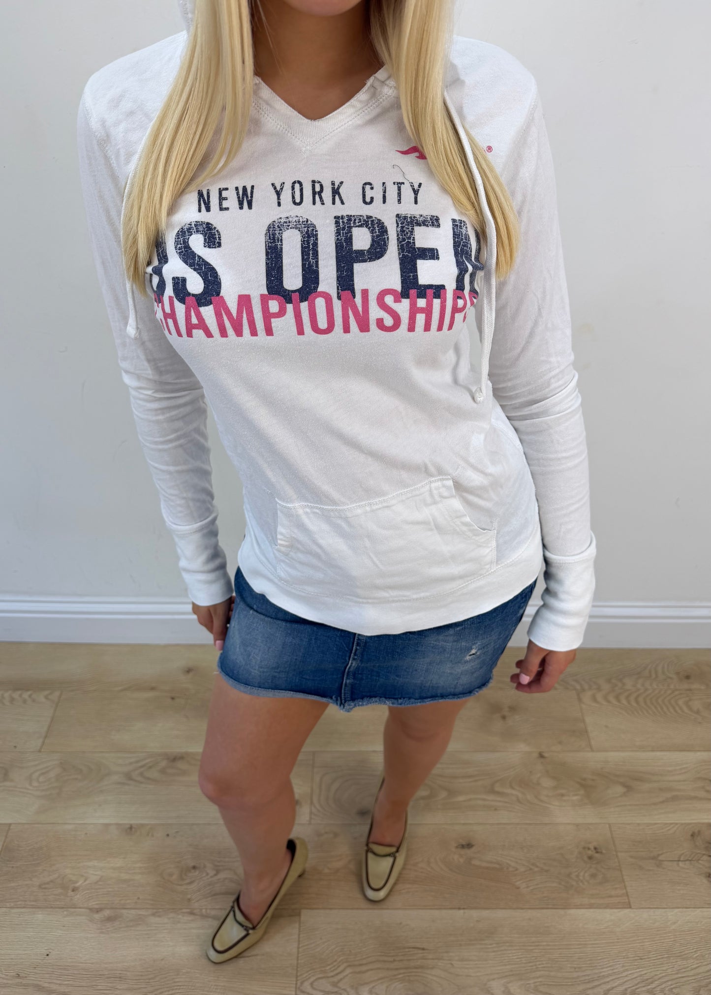 small white camp david us open graphic hoodie image 2