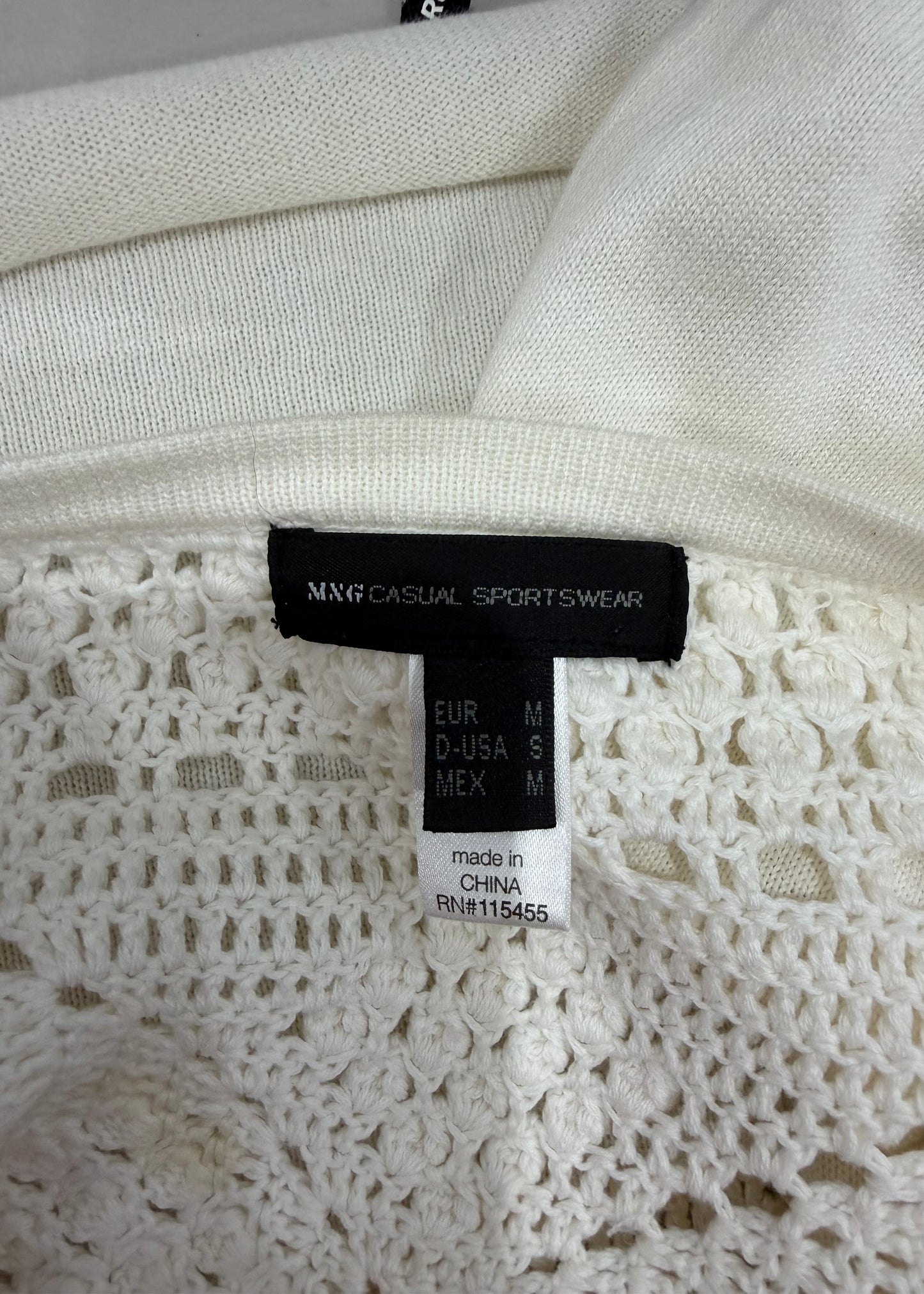 medium white crochet knit cardigan image 7