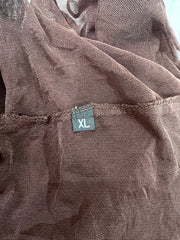 brown sheer shrug xl label