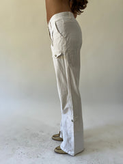 xs beige edc by esprit cargo trousers side