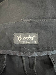 xs black ysatis flared trousers ysatis size label