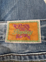 replay jeans brand patch