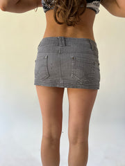 xs grey checked terranova mini skirt back angle