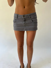 xs grey checked terranova mini skirt front