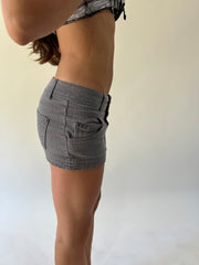 xs grey checked terranova mini skirt side view