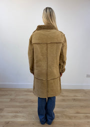 small beige afghan style coat 5