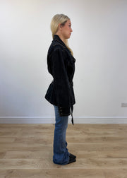 medium navy blue denim jacket with belt 6