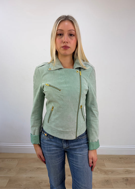 small green faux suede jacket 2