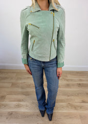 small green faux suede jacket 3