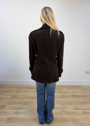 medium brown double breasted wool jacket 5