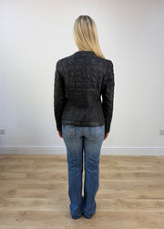 small black leather fitted jacket 6