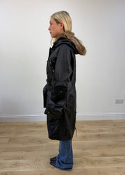 small black leather trench coat 4