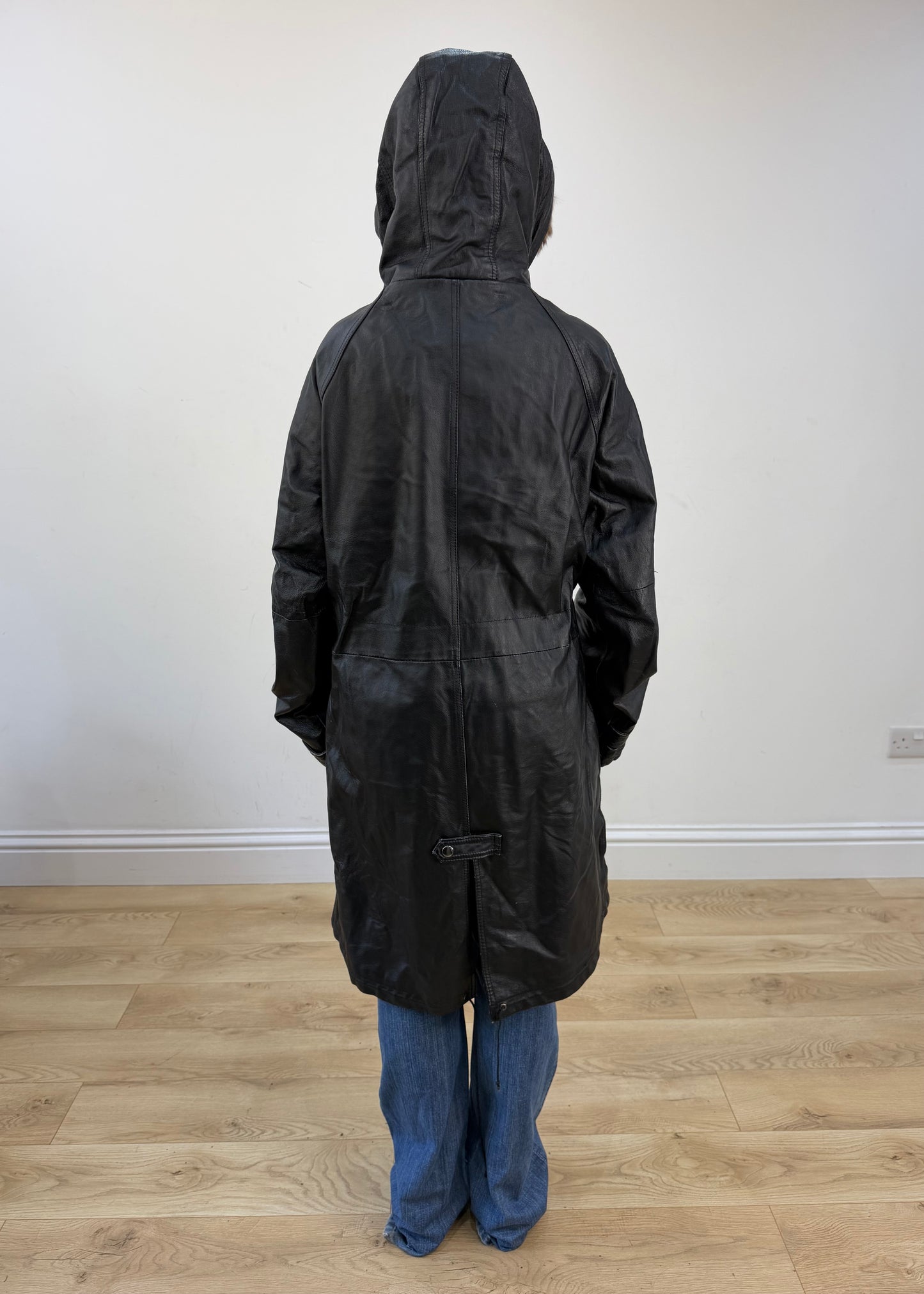 small black leather trench coat 6