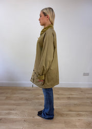small khaki barbour rain jacket 4