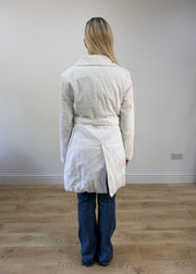 large jennyfer white corduroy pea coat 5