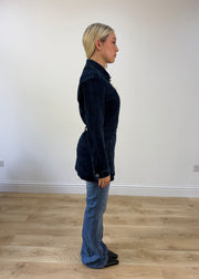 medium black miss sixty denim longline denim button up jacket 7