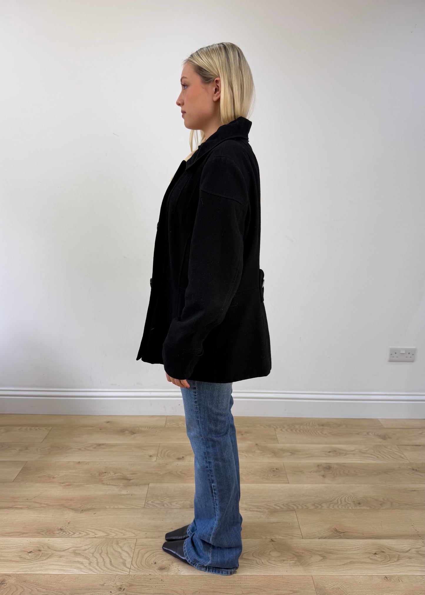 medium black yessica pea coat jacket 4