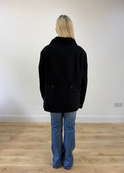 medium black yessica pea coat jacket 5