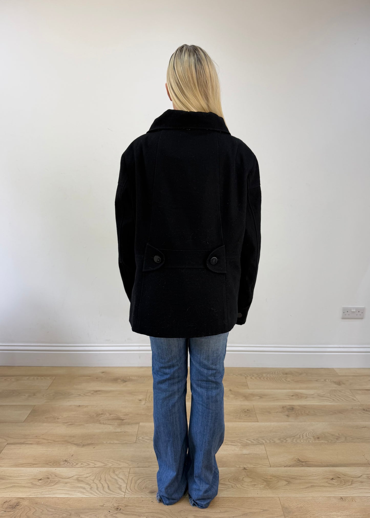 medium black yessica pea coat jacket 5