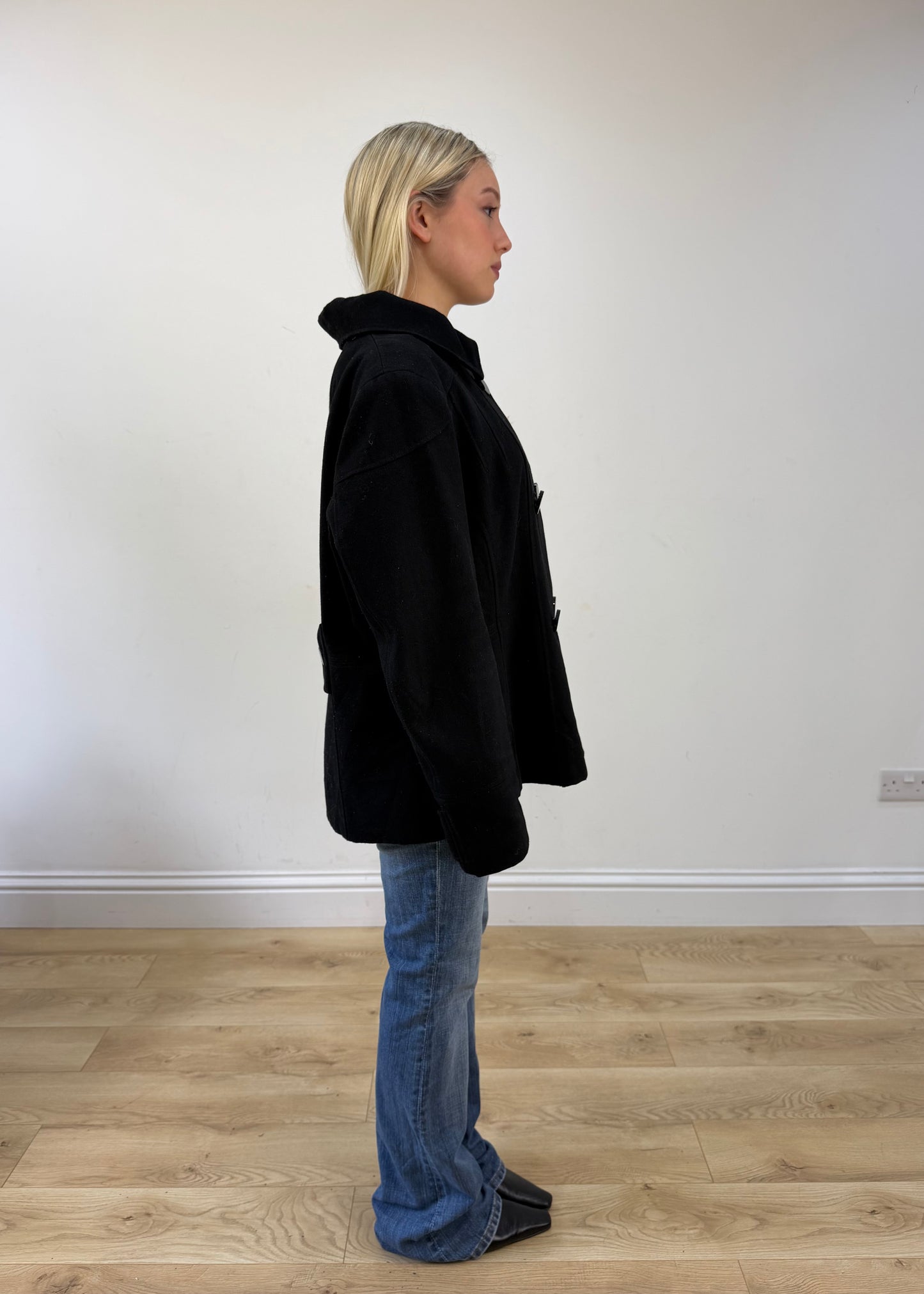 medium black yessica pea coat jacket 6