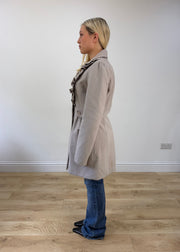 medium beige double breasted trenchcoat jacket 4