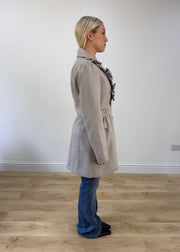 medium beige double breasted trenchcoat jacket 6