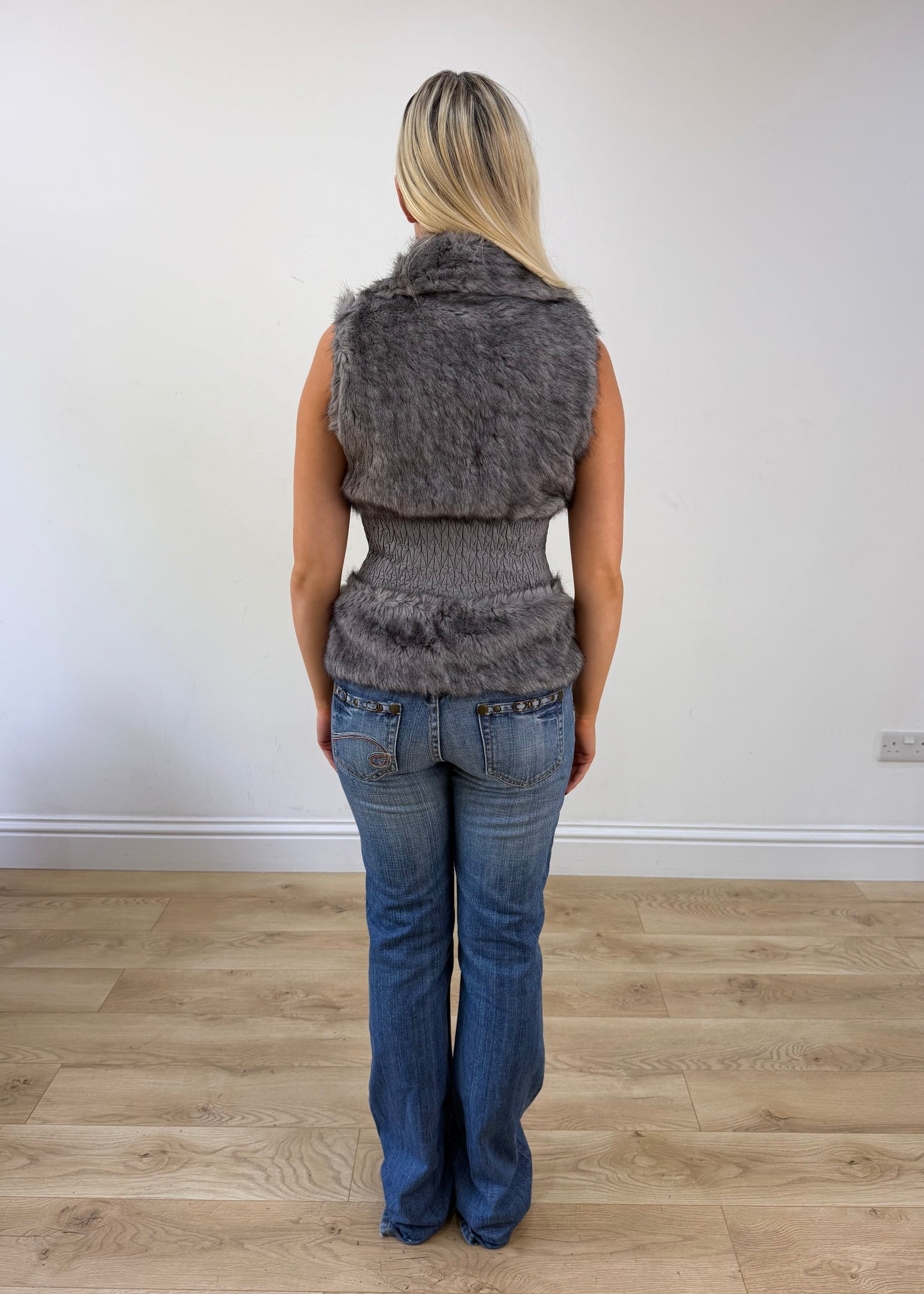 small grey faux fur gilet 5