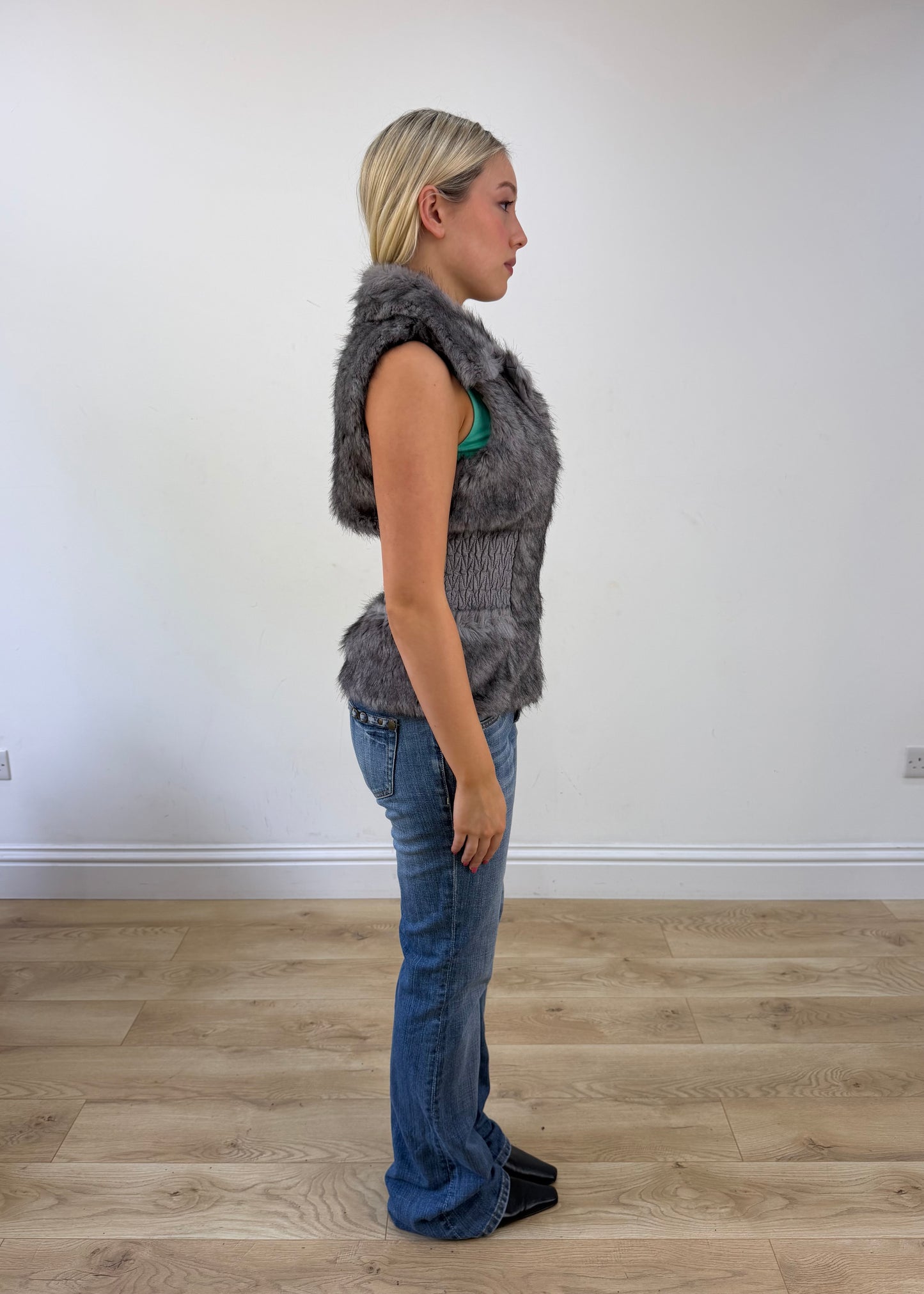 small grey faux fur gilet 6