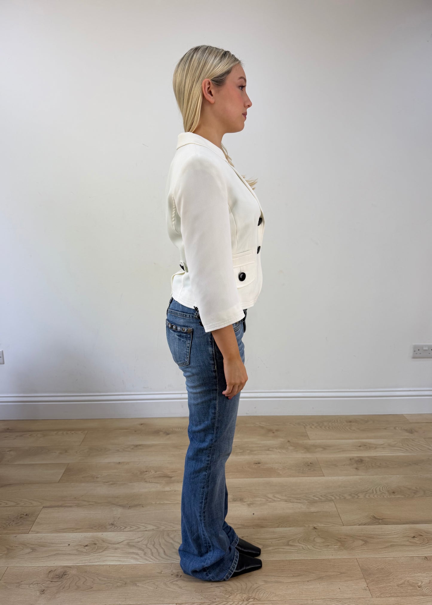small white pea coat style jacket 6