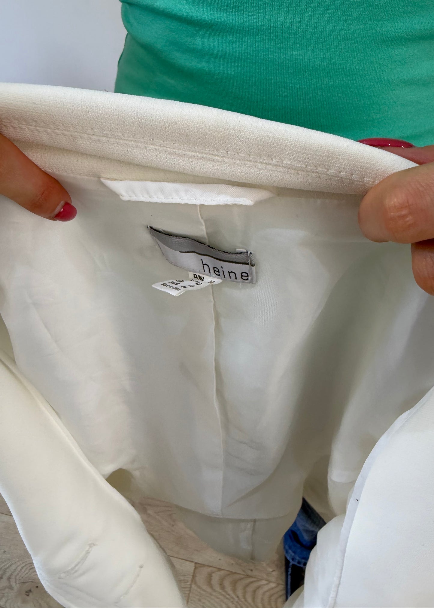 small white pea coat style jacket 8