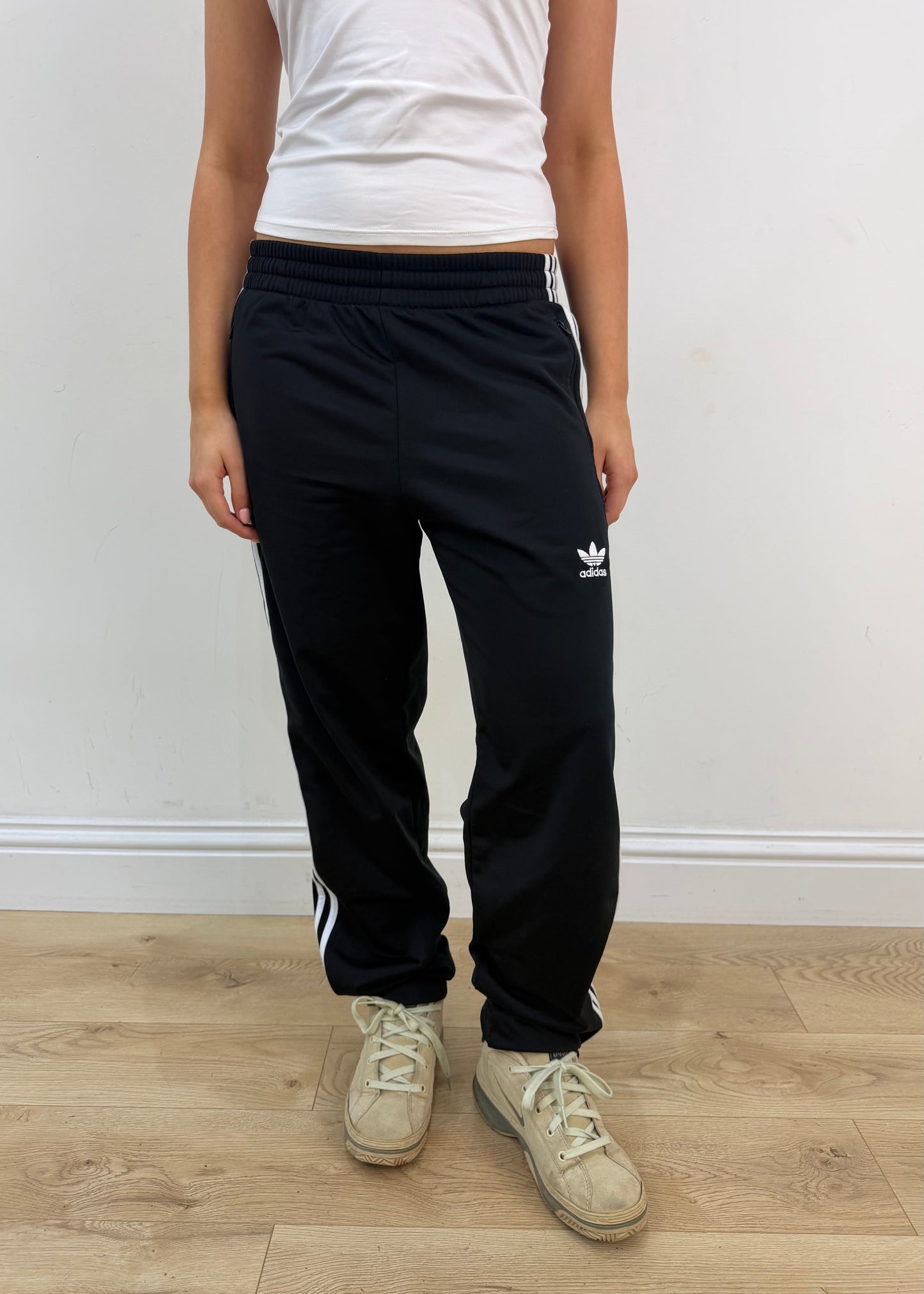 small black adidas tracksuit bottoms