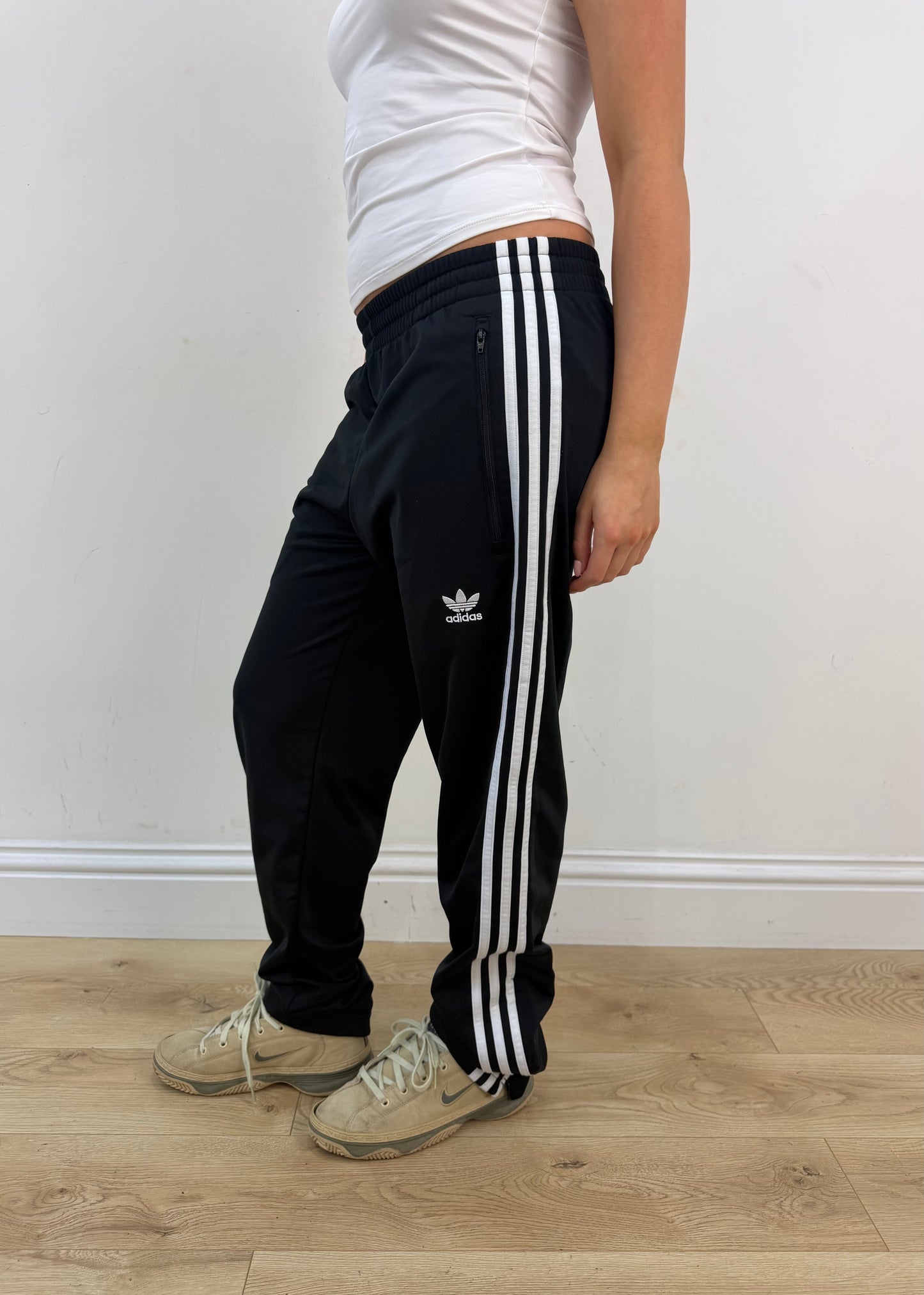 small black adidas tracksuit bottoms