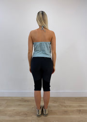 medium/large blue halterneck top