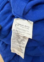 small/medium blue armani crossover knit top