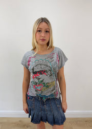 small grey graphic t-shirt