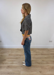 small grey amisu cropped jacket image 6
