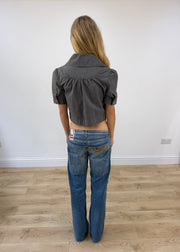 small grey amisu cropped jacket image 8