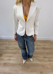 small/medium white kookai fitted blazer image 5