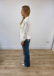 small/medium white kookai fitted blazer image 6