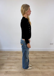 small black military button jacket image 7