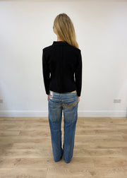 small black military button jacket image 8