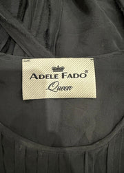 extra small black adèle fado silk fringe mini dress care label