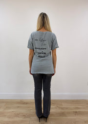 small/medium liu jeans blue lace print t-shirt