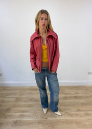 small/medium pink best connections double zip jacket image 4