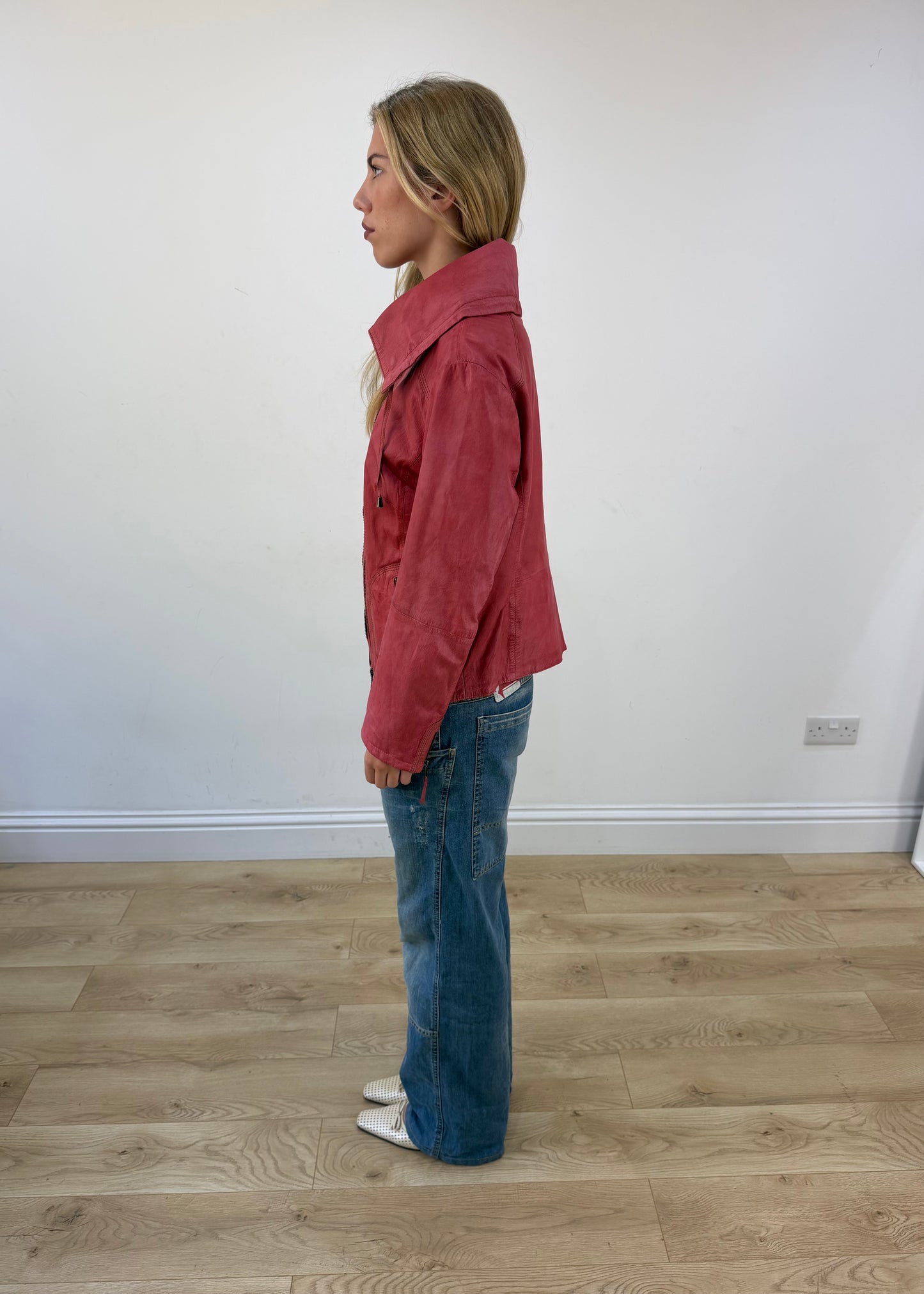 small/medium pink best connections double zip jacket image 6