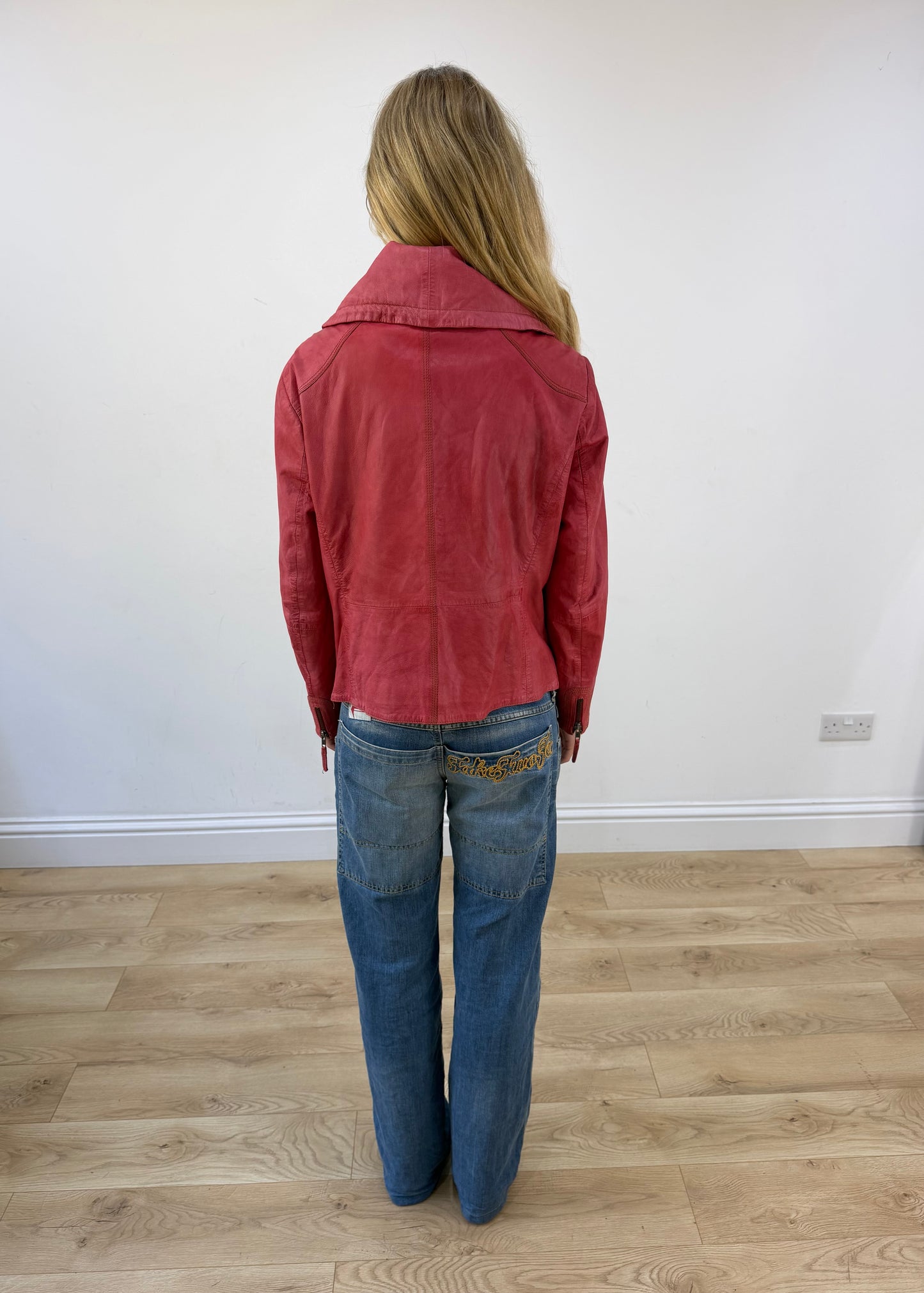 small/medium pink best connections double zip jacket image 8