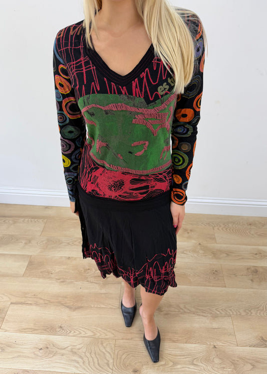 small black desigual midi dress aesthetic headless