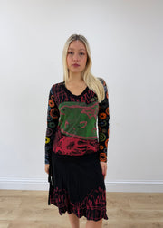 small black desigual midi dress zoomed front
