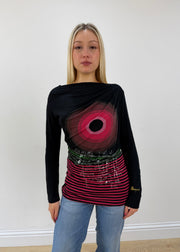 small black desigual mini dress full body front