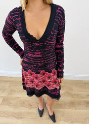 small black desigual mini dress aesthetic headless